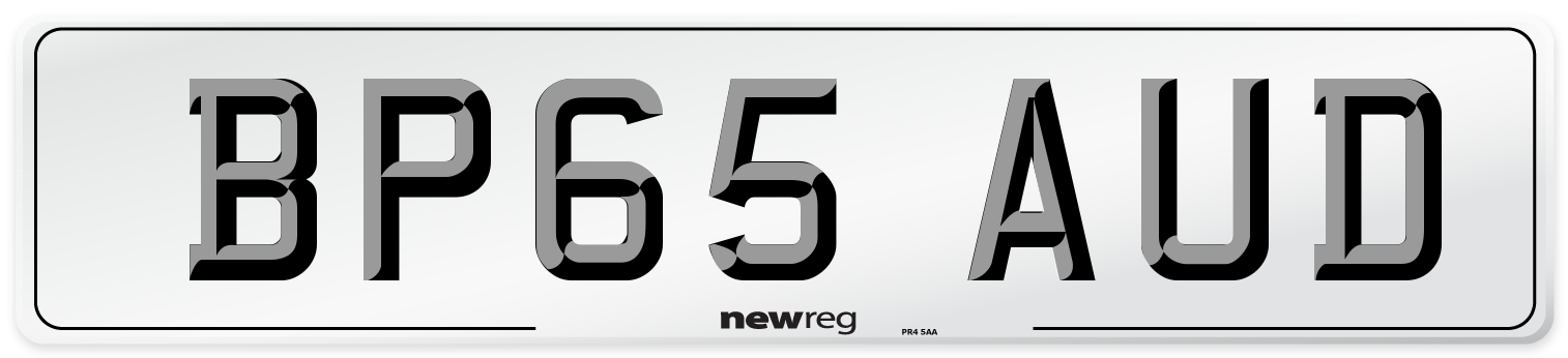BP65 AUD Number Plate from New Reg